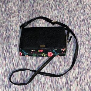 Cute floral and black shoulder purse